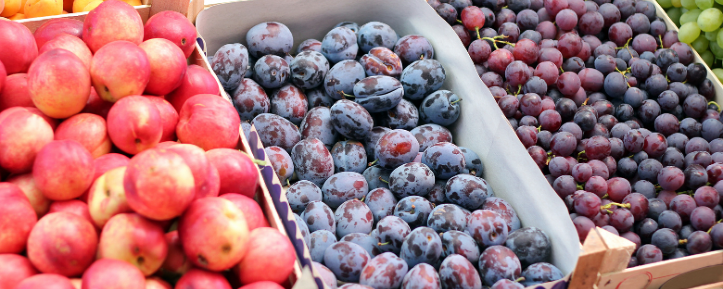 Fresh fruit on a market stall