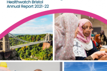 Healthwatch Bristol's annual report cover